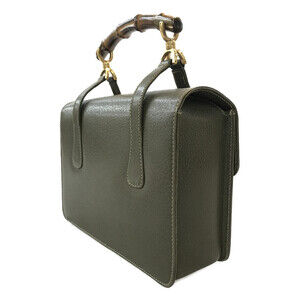 Gucci Shoulder Top Handle Bamboo Handbag Leather Bag
